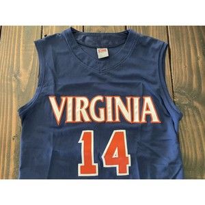 Nike VIRGINIA CAVALIERS Cavs Men’s Basketball Jersey #14 Large Sewn New Blue